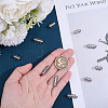 10 Sets 2 Styles 304 Stainless Steel Slide Lock Clasps STAS-ME0003-55-3