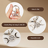 4Pcs Triple Goddess Pentagram Moon Alloy Shoe Charms HJEW-CP00023-5