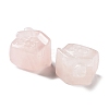 Natural Rose Quartz Carved Healing House Figurines DJEW-P015-01E-2