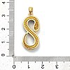 Brass Micro Pave Clear Cubic Zirconia Pendants KK-S503-01G-3