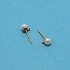 Iron Stud Earring Findings STAS-WH0029-02A-01-1-1