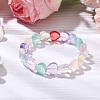 Heart Glass Beads Kids Bracelets BJEW-JB11319-1