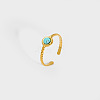 Round Synthetic Turquoise Ring RE0244-1-2