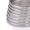 Fashion 201 Stainless Steel Bangle Sets BJEW-L664-024C-P-1-2