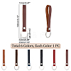 AHADERMAKER 6Pcs 6 Colors Cattlehide Leather Keychains KEYC-GA0001-21-2