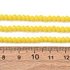 Yellow Imitation Jade Glass Faceted Rondelle Bead Strands X-GLAA-F001-3x2mm-11-2