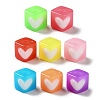 Two Tone Opaque Acrylic Beads X-SACR-I005-03-1