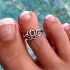 Hollow Out Lotus Flower Alloy Toe Rings FS-WGB7AA3-01-1