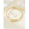 Teardrop Alloy Necklaces & Cuff Earring Sets FS-WGCF282-01-5