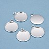 304 Stainless Steel Pendant Cabochon Settings X-STAS-F191-14S-G-1