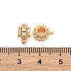 Brass Micro Pave Cubic Zirconia Tube Bails KK-H513-03G-3