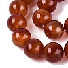 Natural Red Agate Beads Strands G-Q606-16MM-01-3