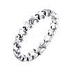 Anti-Tarnish Star Rhodium Plated 925 Sterling Silver Finger Rings RJEW-FF0003-07-19mm-1