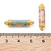 Alloy Enamel Column with Butterfly Links Connector Charms ENAM-M008-10G-3