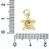 Brass Pave Clear Cubic Zirconia Pendants KK-G554-08A-G-3