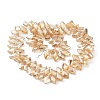 Electroplate Rhombus Glass Beads Strands EGLA-A036-12A-PL02-2