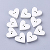 2-Hole Spray Painted Wooden Buttons BUTT-T007-019-1