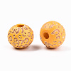 Painted Natural Wood Beads X-WOOD-T021-53A-10-2