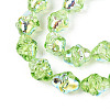 Electroplate Transparent Glass Beads Strands EGLA-N020-03C-3