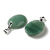 Natural Green Aventurine Pendants G-Z055-03P-02-2