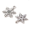 Mixed Vintage Tibetan Style Alloy Snowflake Pendants TIBEP-X0017-AS-RS-2