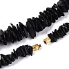 Natural Amber Nuggets Graduated Beaded Necklaces NJEW-T019-02-5