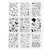 Globleland 9 Sheets 9 Style PVC Plastic Stamps DIY-GL0002-86-1