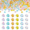 300Pcs 6 Colors Transparent Acrylic Beads MACR-TA0002-47-1