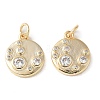 Brass Micro Pave Clear Cubic Zirconia Pendants KK-Q031-30G-1