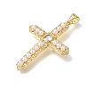 Brass Micro Pave Clear Cubic Zirconia Pendants CU-CBA9883-03B-G-2