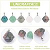 Unicraftale 6Pcs 6 Styles Natural Mixed Stone Pendants FIND-UN0001-38-5