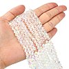 Faceted(32 Facets) Glass Beads Strands Round X-GF4mmC28-AB-5
