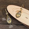Alloy Imitation Pearl Oval Dangle Earrings FS-WG8B302-01-3