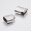 Tarnish Resistant Smooth Surface 304 Stainless Steel Magnetic Clasps with Glue-in Ends STAS-N002-38-3