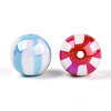 UV Plating Opaque Acrylic Beads OACR-T028-12mm-65-2