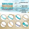 16Pcs 16 Style Crystal Rhinestone & Resin & Glass Seed Beaded Stretch Bracelets Set BJEW-AN0001-15-3