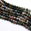 Natural Indian Agate Round Beads Strands G-G735-01-4mm-3