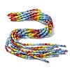 Electraoplate & Gradient Color Glass Beads Strands LAMP-M023-04B-2