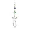 Mixed Gemstone Pointed Dowsing Pendulums PALLOY-TA00075-1