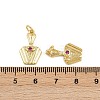 Brass Micro Pave Cubic Zirconia Pendants KK-A269-36G-3
