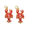 Brass Enamel Pendants KK-L237-027G-02-1