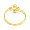 Round Brass Open Cuff Torque Bangles for Women BJEW-Z074-03G-3