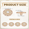 4Pcs 1-Hole Alloy Shank Buttons BUTT-LP0001-70-2