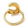 Initials Brass Open Cuff Ring for Women RJEW-N046-02C-G-3