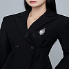 1Pc Flower Alloy Rhinestone Brooches JEWB-LP0004-16-3