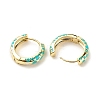 Flower Enamel Hoop Earrings LS-EJEW-G290-03G-E-2