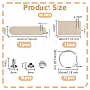 DIY Leather Keychain Making Kits DIY-OC0013-50B-2
