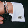 1 Pair Brass Cufflinks BUTT-LP0002-04P-3