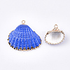 Spray Paint & Electroplate Sea Shell Pendants SSHEL-S262-08B-2