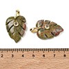 Natural Unakite Pendants GG-CBA105B-01F-G-3